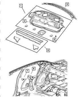 4628979af Mopar Genuine Rear Shelf Silencer Left