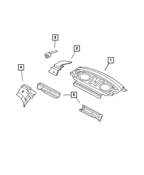 4783853ad Mopar Genuine Shelf Panel Extension Left