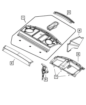 5008827ae Mopar Genuine Shelf Panel