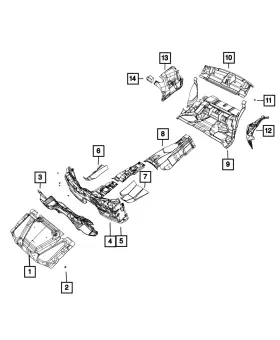 55315146ah Mopar Genuine Rear Shelf Silencer