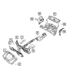 55315153ag Mopar Genuine Rear Shelf Silencer