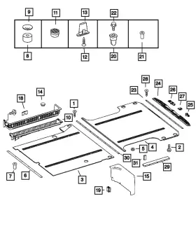 68080799aa Mopar Genuine Cargo Area Carpet Molding