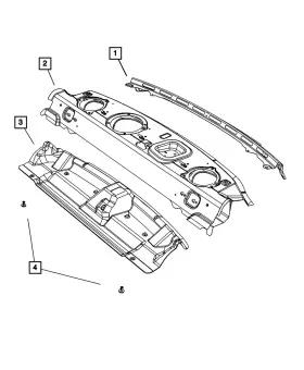 68166842ad Mopar Genuine Shelf Panel