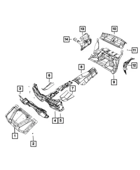 68243274ab Mopar Genuine Wheelhouse Silencer Right