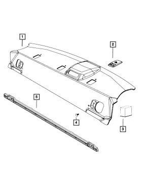6eq88dx9ac Mopar Genuine Rear Shelf Panel