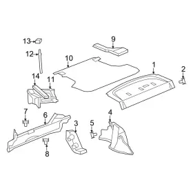 Xs011dvaf Mopar For Chrysler Sebring 2009-2010 Dark Slate Trunk Mat