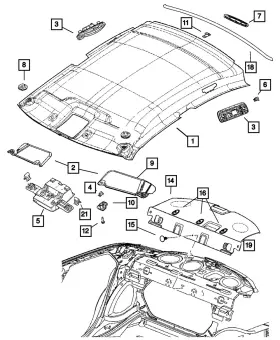 Yk07bd1ad Mopar Genuine Rear Shelf Panel