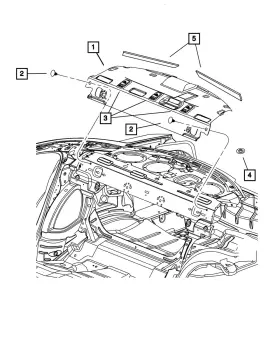 Yk07bd5ad Mopar Genuine Rear Shelf Panel