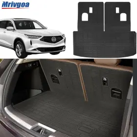 Clbm-mdx-2024 Mrivgoa Cargo Liner With Backrest Mats 2 In 1 Set Fit 22-26 Acura Mdx Rear Trunk Accessory