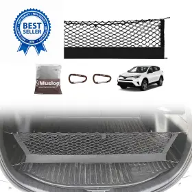 Mus-cargonet-118 Muslogy Trunk Cargo Net Compatible With Toyota Rav4 2013-2018 Black