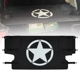 Qp196 Mx Mingxing Black Rear Trunk Cargo Storage Rack Cover Shield For Jeep Wrangler Jk 2007-2018