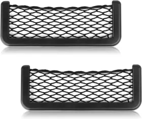 20-25-91216 Mxiixnai Abs Plastic Framed Cargo Net Pocket Car Mesh Storage Holder With Screws 2-pack
