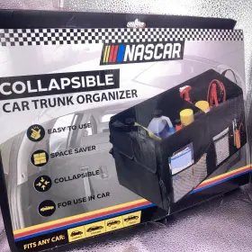 Tso200nas Nascar Car Trunk Organizer Collapsible &foldable 3 Compartments 6 Pockets