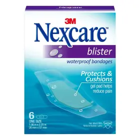 Nexcare 767644915687 Waterproof Heel Protection Advanced Water-resistant Adhesive Sticks