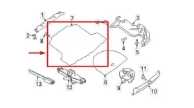 84902-4ra0a Nissan 2016-2020 Maxima Rear Trunk Carpet Cargo Cover Liner Mat Oem #2