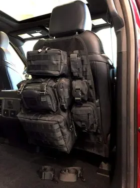 St03000 Northwest Seat Covers Mojave Tactical Back Organizer Storage With 6 Multi Bags Car Trunk Org #3