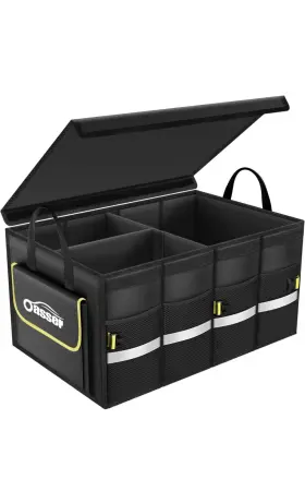 Ba006383 Oasser Car Trunk Organizer Collapsible Waterproof Multi Compartments