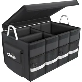 M003 Oasser Foldable Car Trunk Organizer Waterproof Non-slip Heavy Duty 65l Black Suv