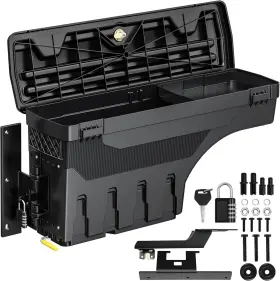 Oedro 199449006619 Truck Bed Storage Tool Box For 2015-2025 Ford F-150 Driver Side Wheel