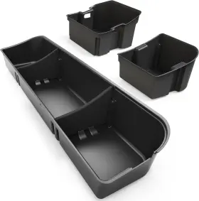 5001 Oedro 840265227343 Under Seat Storage Fit For 2015-2025 Ford F-150 F150 Black