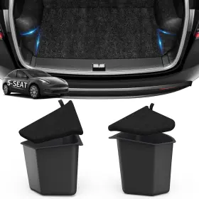Beyshs0ex6 Oedro Rear Trunk Organizer Storage Bins With Lids For 2022-2023 Tesla Model Y 5-seater