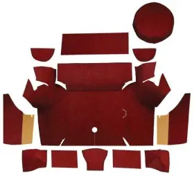 A4058a15 Oer For Ford Mustang 67-68 Maroon Molded Loop Replacement Trunk Area Carpet W Boards
