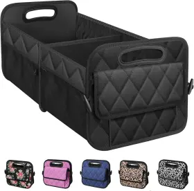 Jcab-029 Olosar Collapsible Car Trunk Organizer With Reinforced Handles Medium Black