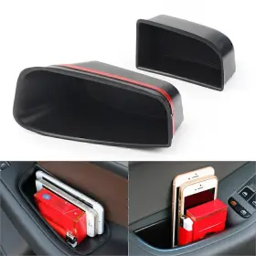 Onegogogo 550752906223 2x Car Front Door Handle Armrest Storage Box Tray Bin Kit For Audi Q5 2009-2016