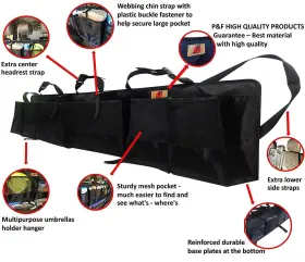 P&f High Quality Products 029540506036 Pf Suvs Rear Trunk Organizer With Umbrella Holder Hanging X Large - Extra Ri #2