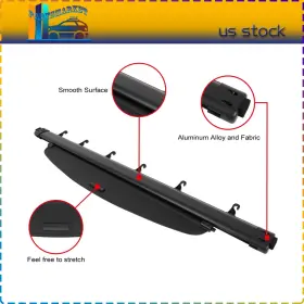 Pmt180038 Pmt2018 Rear Cargo Cover Trunk Security Shield Shade For Honda Cr-v 2007-2011 Ex Lx