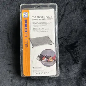 33653 Pro Elite Cargo Net Car Elastic Mesh Truck Suv Universal 4 Hook Install Kit