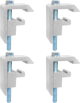 Qymopay 6974467618907 Track System Mounting Clamps Truck Topper For 4pcs Silver