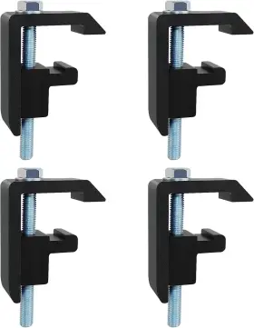 Qymopay 6974467618914 Track System Mounting Clamps For Camper Shell Truck Topper 4pcs Black