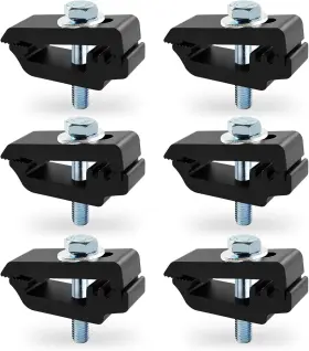 Qymopay 6974467619959 Aluminum Mounting Clamps Tonneau Cover Truck Topper For Black