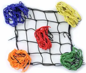 Race-driven 841612108681 Motorcycle Atv Cargo Net 15 X Inch With 6 Hooks Mesh Web - Orange #2