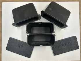 1gj06irmac Ram 2013-2025 Dodge Rear Floor Storage Bin Compartment Set Pair Black Oem