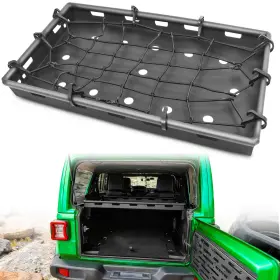 Ateavcb07-99 Road Beast Alu Interior Rear Cargo Basket Storage Rack For 2007-2018 Jeep Wrangler Jk 350lb