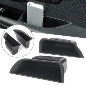 Runx 510001229336 2pcs Car Front Door Handle Armrest Storage Box Tray Bin For Jaguar Xf 2009-2014