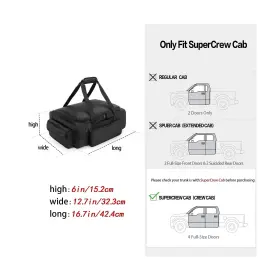 Sd00401 Samdew Underseat Storage Bag Fit For Supercrew Cab Truck Under Seat Organize #3