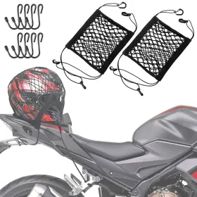 Cn2801 Sardvisa Upgrade Motorcycle Cargo Net 10 Inch X11 Bungee Storage With Strong Hooks