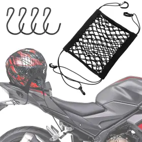 Svcn24c2368 Sardvisa High-elastic Bungee Net For Motorcycle Helmet Storage With 4 Hooks