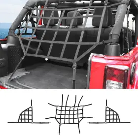2025wu4405 Savadi New Cargo Restraint System Net Cover For Jeep Wrangler Jk Jku 2007-2018 4door