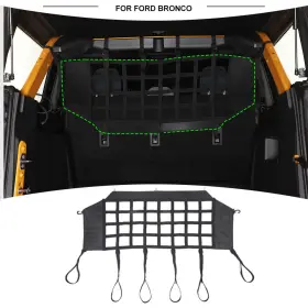 Savadicar2025011136 Savadicar Dog Car Barrier Divider Cargo Mesh Net Accessories For Ford Bronco 2021 4 Door