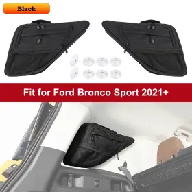 Savadicar2025x0427427 Savadicar 2x Rear Cargo Side Window Storage Bags Organizer Set For Ford Bronco Sport 2021