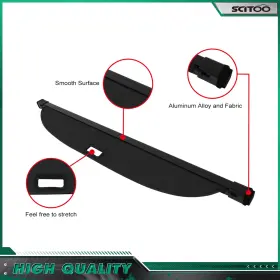 Sci177451too Scitoo Fits Hyundai Ioniq 5 2022-2024 Retractable Cargo Cover Rear Trunk Privacy Shade