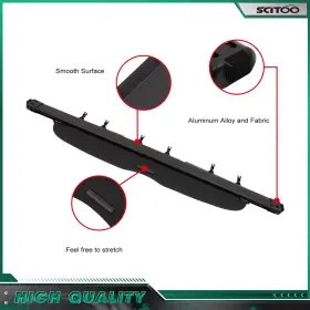 Scitoo165653001 Scitoo Tonneau Privacy Shield Cargo Cover Retractable For Honda Cr-v 2007-2011 Lx Sport