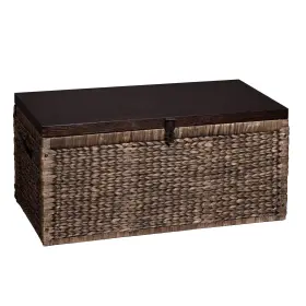 Amz4210 Sei Furniture Storage Trunk 24.25 Inch W X D 26.25 H Blackwashed Esp