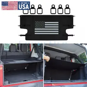 Huamao2019ab08b20210036 Sf Parts Rear Trunk Luggage Shade Cargo Cover Shield For Jeep Wrangler Jk 4dr 2007-2018