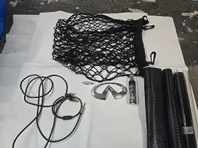 Shenkenuo 611223347201 Infiniti G35 G37 Trunk Cargo Net Badge Key Aux Cable Blue Slate K52 Paint Wrap