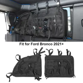 Shineka2025021732 Shineka Cargo Rear Glass Mount Storage Bag Organizer Left Side For Ford Bronco 2021-2024